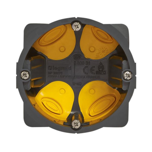 Boîte à encastrer Eco Batibox profondeur 50mm pour plaque de plâtre - 1 poste
