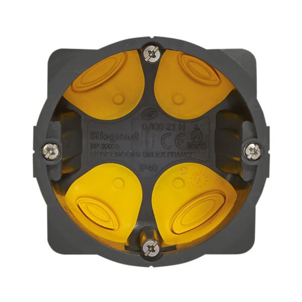 Boîte à encastrer Eco Batibox profondeur 40mm pour plaque de plâtre - 1 poste
