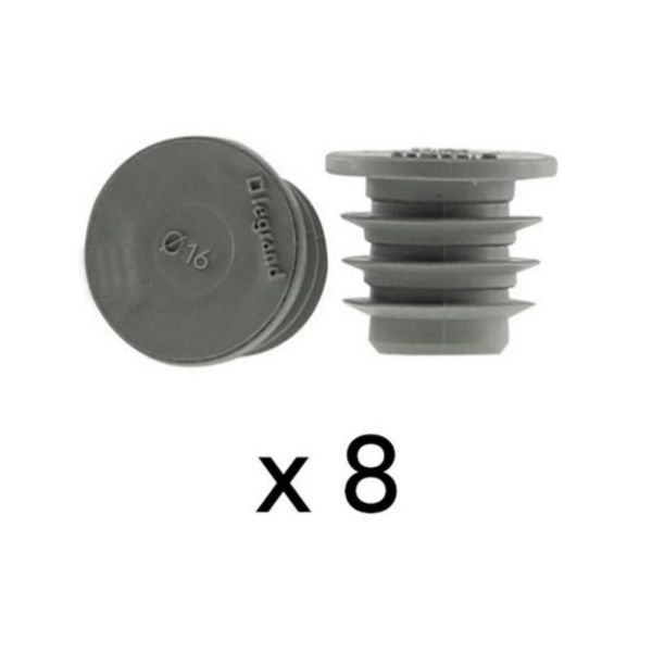Lot de 8 obturateurs pour boîte à encastrer Eco batibox - Ø16mm