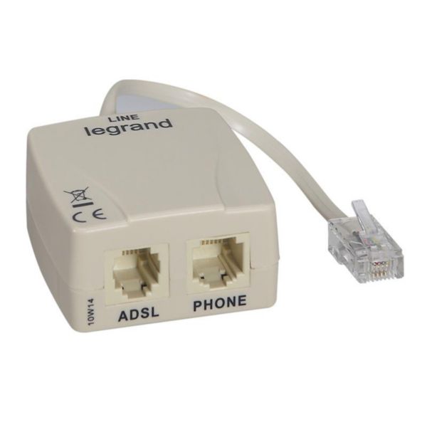 Filtre ADSL - pour prise RJ 45 pour accès telephone et internet