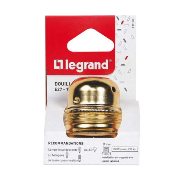 Legrand - 060121 - DOUILLE E27 PLASTIQUE BORNE A VIS - Accessoires