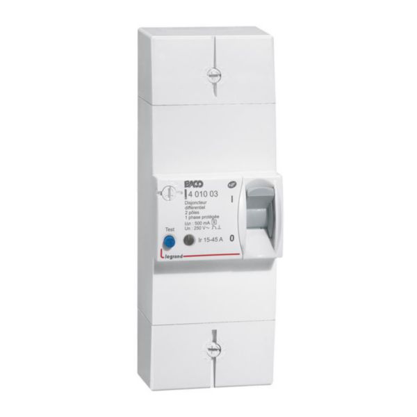 Legrand - Disjoncteur DNX³ 4500 - vis/vis - U+N 230V~ 10A - 6kA - courbe D  - 1 mod - Réf : 406801