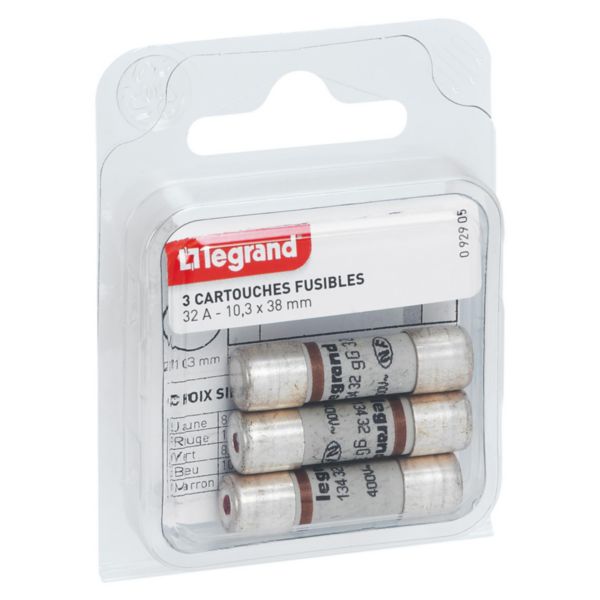 Legrand - Cartouches fusibles pour porte-fusibles avec témoin - 10