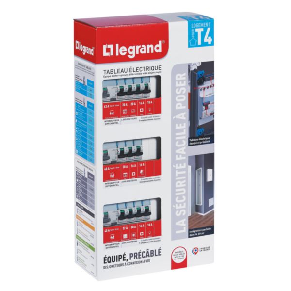 Tableau électrique équipé - spécial pour logement T4