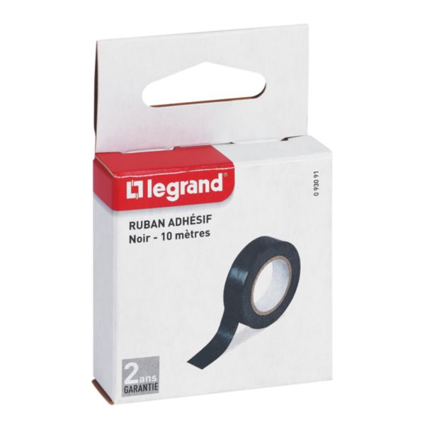 Ruban adhésif isolant - longueur 10m - largeur 15mm - noir