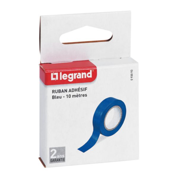 Ruban adhésif isolant en PVC dimensions 15x10mm - bleu