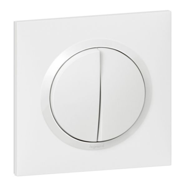 Double interrupteur ou va-et-vient dooxie 10AX 250V~ livré avec plaque carrée blanche: th_LG-095011-WEB-R.jpg