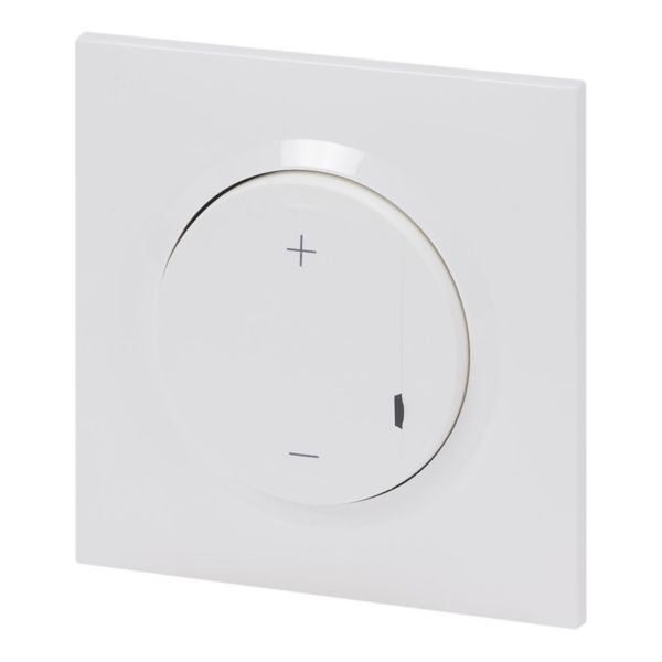 Variateur universel dooxie 2 fils 125W - livré complet plaque carrée - Blanc