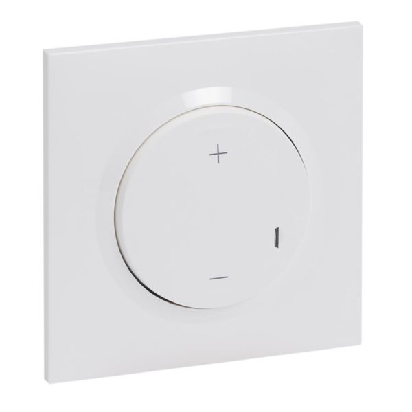 Variateur universel dooxie 2 fils 125W - livré complet plaque carrée - Blanc
