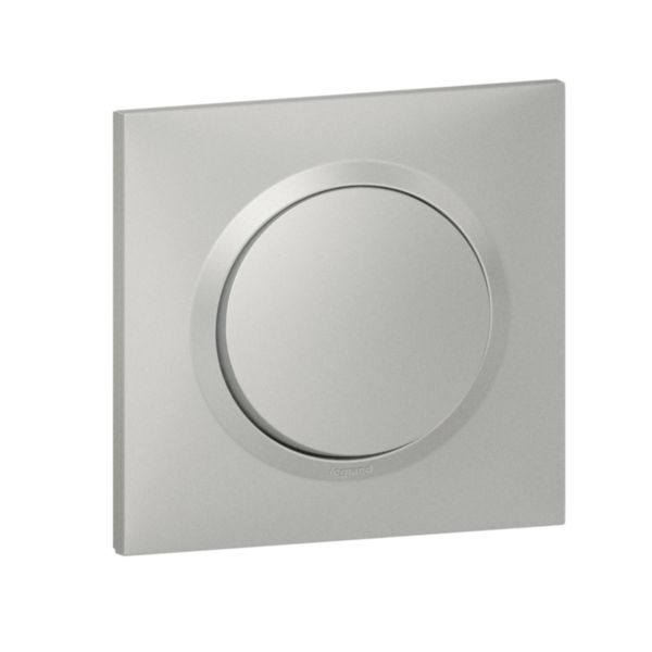 Interrupteur ou va-et-vient dooxie 10AX 250V~ livré avec plaque carrée alu