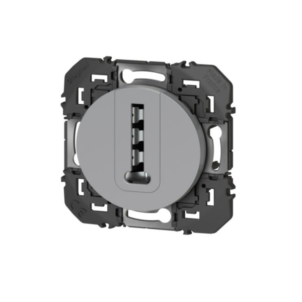 Prise téléphone en T dooxie finition alu - emballage blister