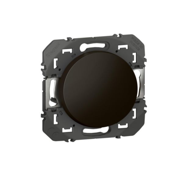 Interrupteur ou va-et-vient dooxie 10AX 250V~ finition noir - emballage blister