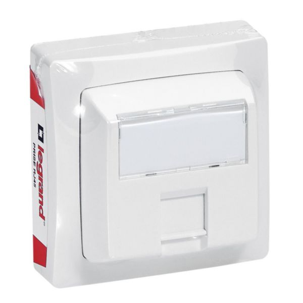 Prise RJ 45 multimédia catégorie5e FTP Appareillage Saillie - Blanc