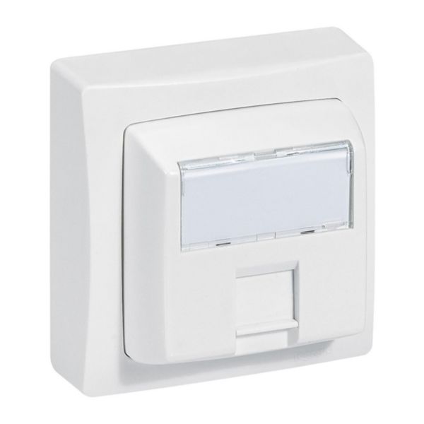 Prise RJ 45 multimédia catégorie5e FTP Appareillage Saillie - Blanc