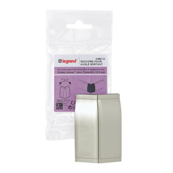 Raccord pour angle sortant - pour plinthe Céliane déco 82x12,5mm - Titane - Page 3