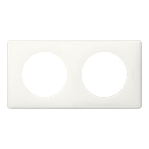 Plaque de finition Céliane - Laqué Blanc - 2 postes