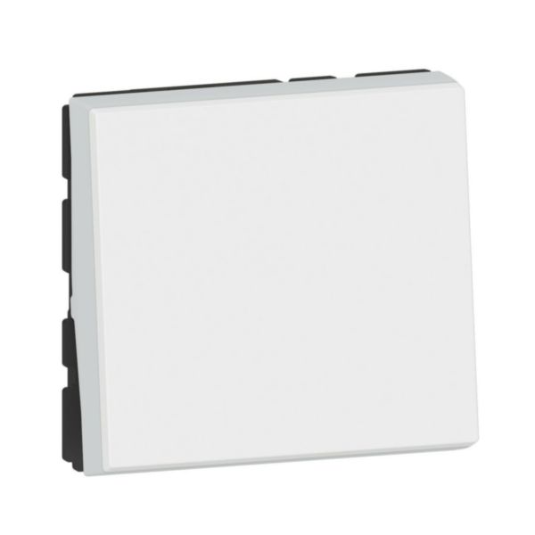 Interrupteur ou va-et-vient lumineux avec voyant Mosaic Easy-Led 10A 2 modules - blanc