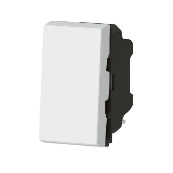 Interrupteur ou va-et-vient témoin avec voyant Mosaic Easy-Led 10A 1 module - blanc