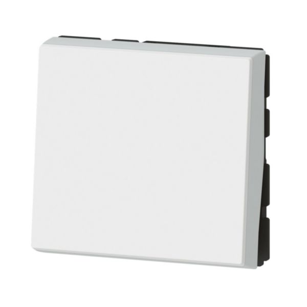 Poussoir Mosaic Easy-Led 6A 2 modules - blanc