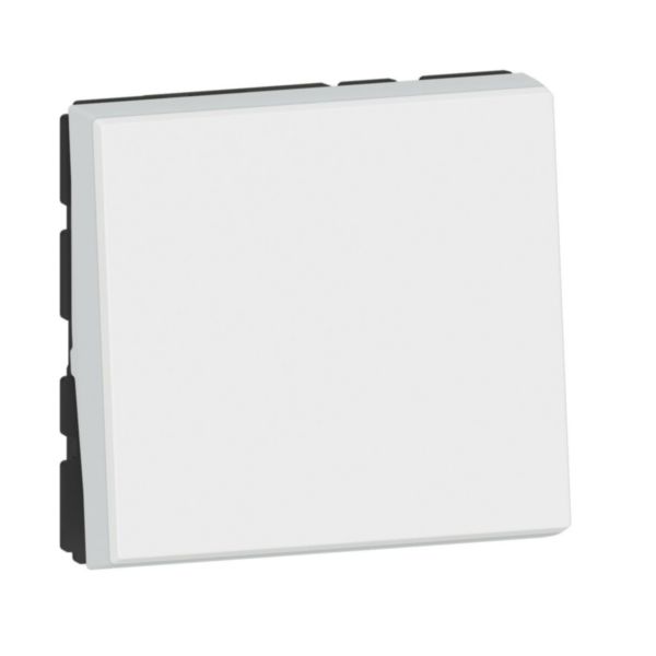 Poussoir Mosaic Easy-Led 6A 2 modules - blanc