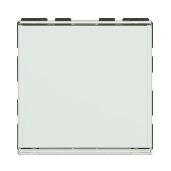 Poussoir avec porte-étiquette Mosaic Easy-Led 6A 2 modules - blanc