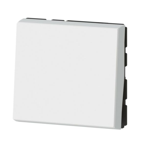 Poussoir lumineux avec voyant Mosaic Easy-Led 6A 2 modules - blanc