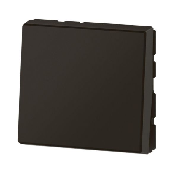 Interrupteur ou va-et-vient lumineux avec voyant Mosaic Easy-Led 10A 2 modules - noir mat