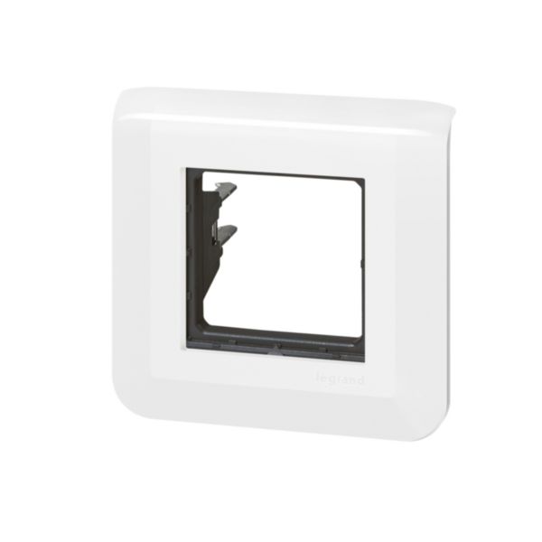 Plaque Mosaic avec support à griffes pour 2 modules - blanc