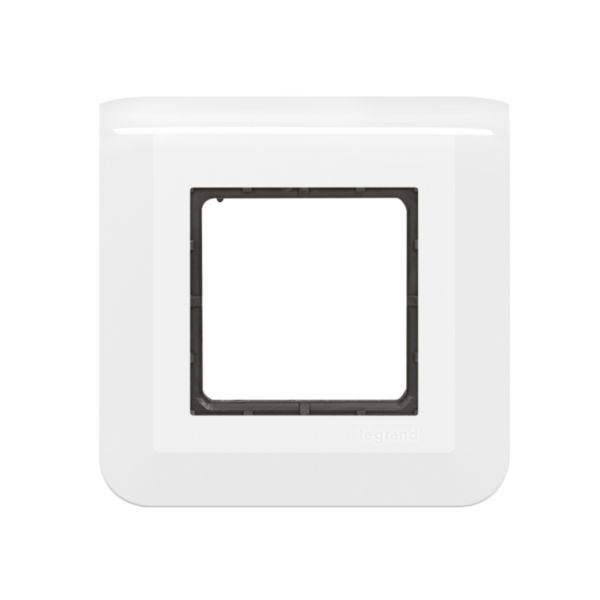 Plaque Mosaic avec support à vis pour 2 modules - blanc