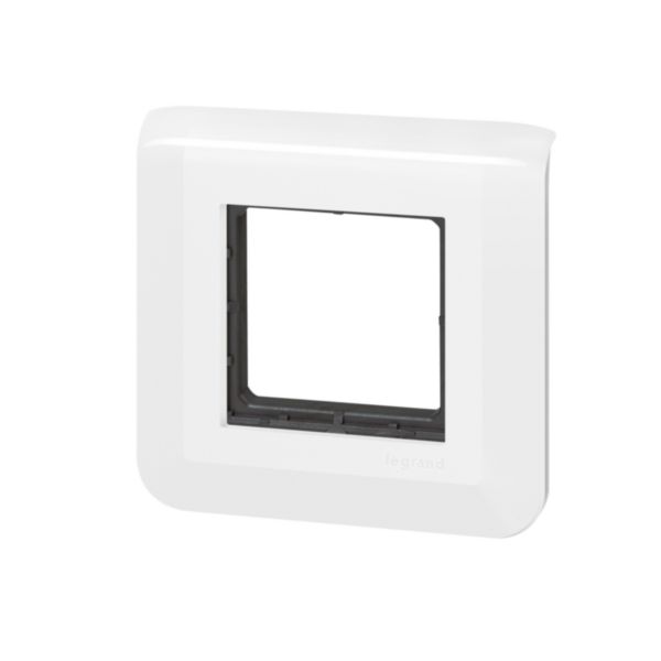 Plaque Mosaic avec support à vis pour 2 modules - blanc