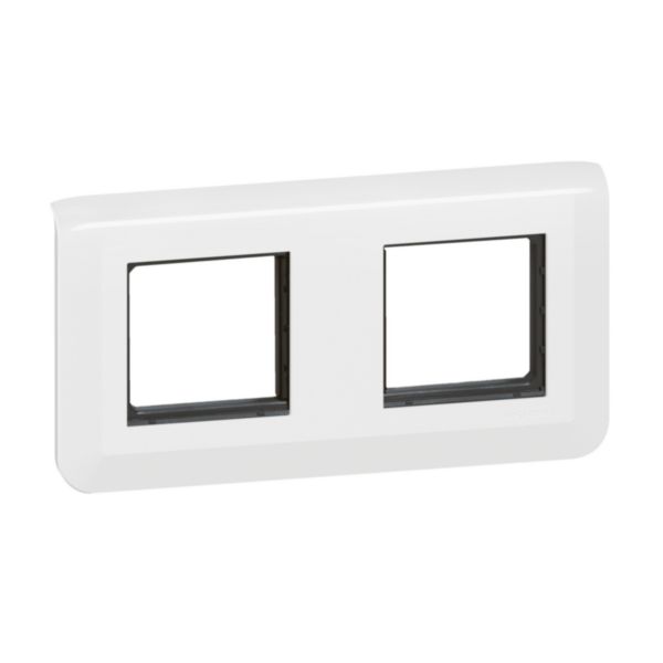 Plaque Mosaic avec support pour 2 x 2 modules montage horizontal - blanc