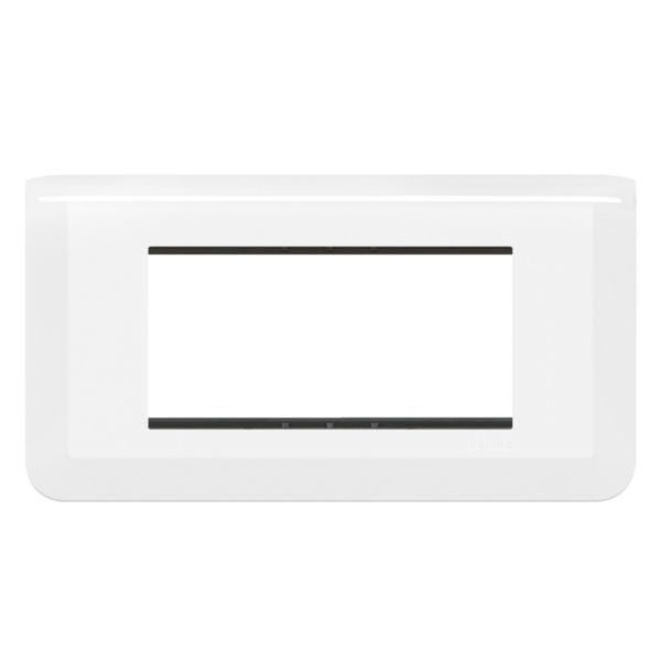 Plaque Mosaic avec support pour 4 modules montage horizontal - blanc