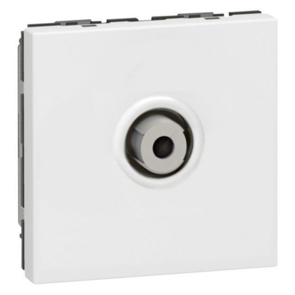 Prise TV typeF à visser Mosaic 2 modules - blanc