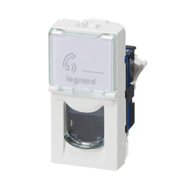 Prise RJ 45 multimédia Mosaic catégorie6 F/UTP 1 module - blanc