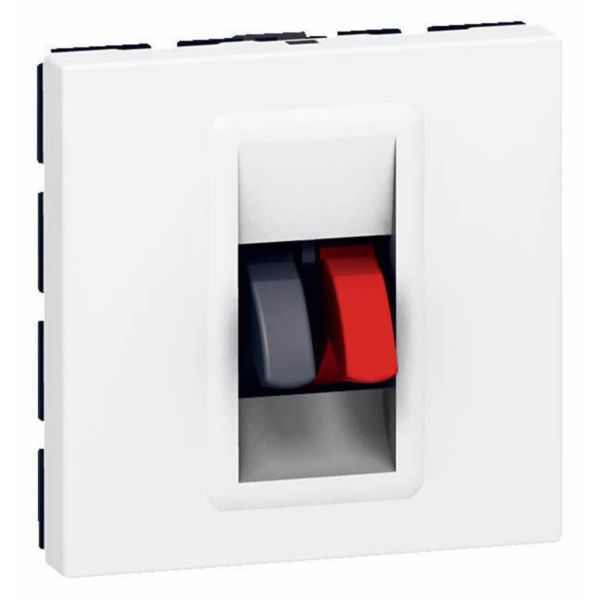Prise haut-parleur Mosaic 2 modules - blanc
