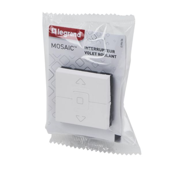 Interrupteur individuel de volets roulants Mosaic 2 modules - blanc