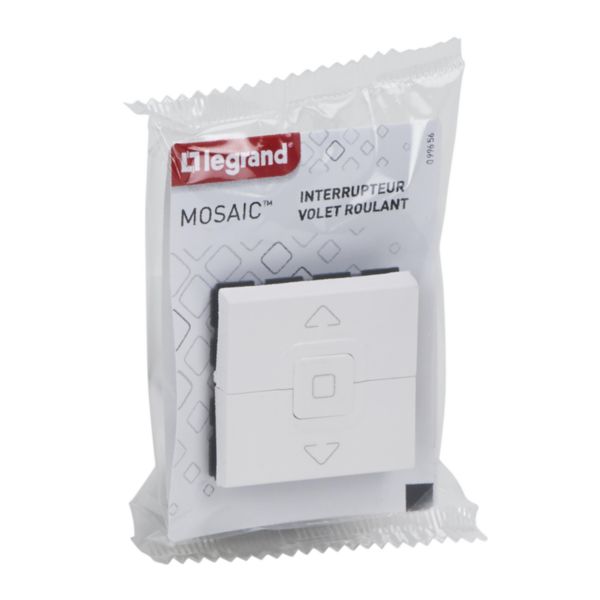 Interrupteur individuel de volets roulants Mosaic 2 modules - blanc