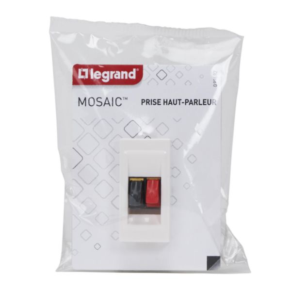 Prise haut-parleur Mosaic 1 module - blanc