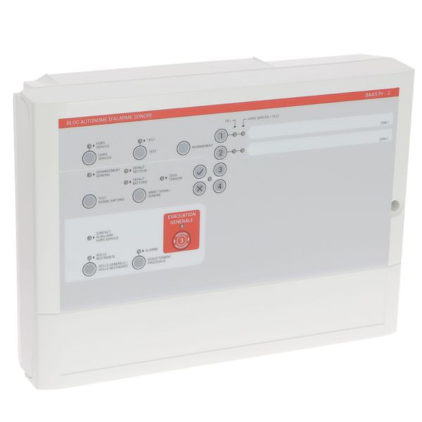 Bloc autonome d'alarme sonore principal (BAAS Pr) tableau d'alarme 2 boucles IP30 IK07