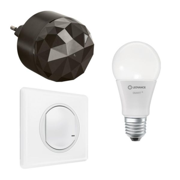 Pack de démarrage Éclairage Connecté Céliane with Netatmo commande sans fils, Prise Control mobile et ampoule dimmable - blanc