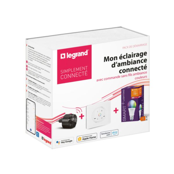 Pack de démarrage Ambiances Couleurs Céliane with Netatmo commande sans fils, Prise Control mobile et ampoule couleur - blanc