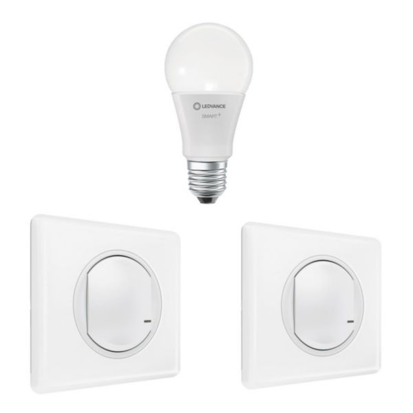 Pack extension Eclairage Connecté Céliane with Netatmo 2 commandes sans fils et ampoule dimmable classique - blanc