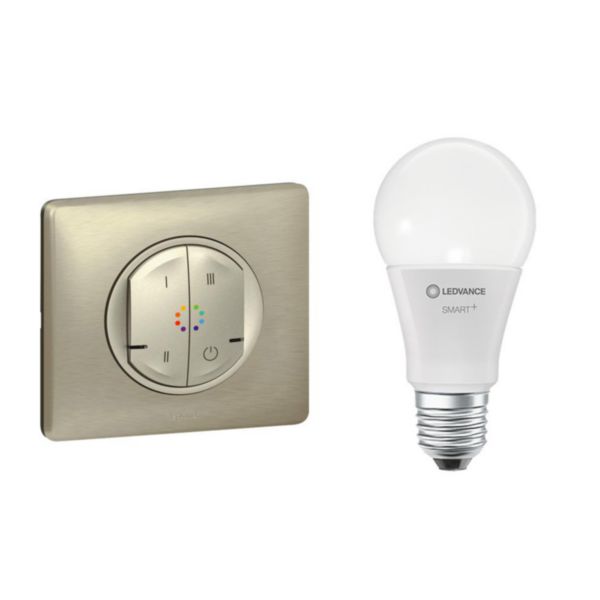 Pack extension Ambiances Couleurs Céliane with Netatmo 2 commande sans fils et ampoule couleur - titane
