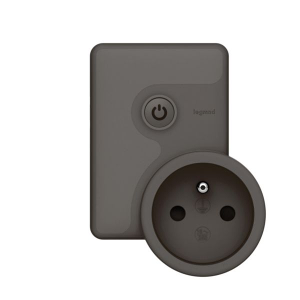 Prise de courant mobile connectée à enficher 16A 3680W avec mesure puissance et suivi consommation - graphite