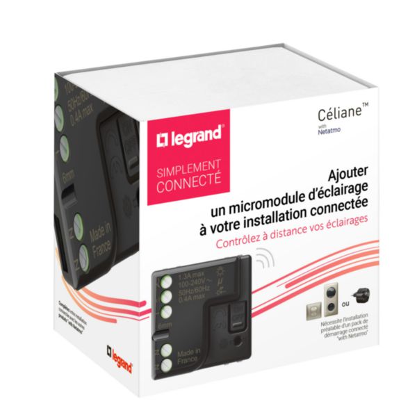 Interrupteur micromodule d'éclairage ON/OFF à installer près de l'éclairage à rendre connecté 