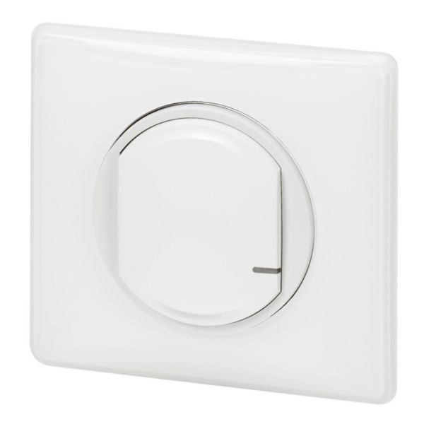 Interrupteur sans fils pour interrupteur à câbler connecté ou prise connectée Céliane with Netatmo avec plaque Blanc