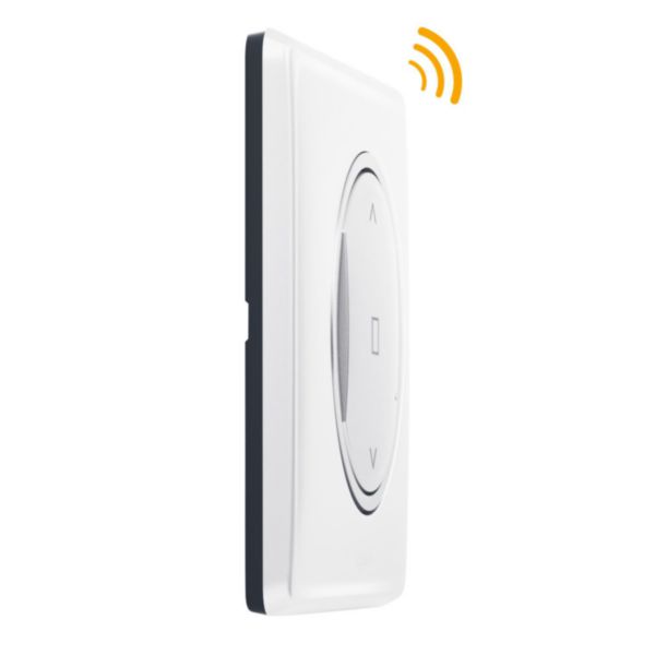 Commande sans fils pour interrupteur de volet roulant connecté Céliane with Netatmo complète avec plaque Blanc