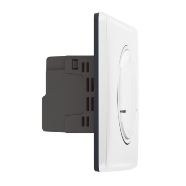 Interrupteur double 2 circuits pour installation connectée Céliane with Netatmo complet avec plaque Blanc