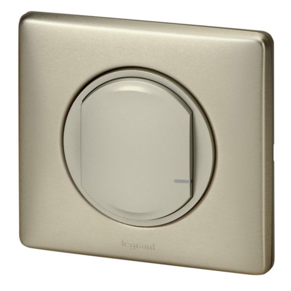 Interrupteur sans fils pour interrupteur à câbler connecté ou prise connectée Céliane with Netatmo avec plaque Titane
