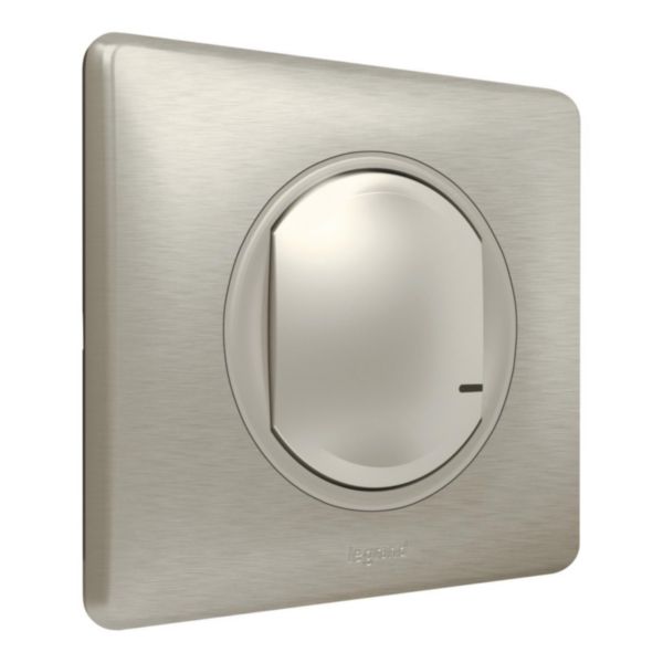 Interrupteur sans fils pour interrupteur à câbler connecté ou prise connectée Céliane with Netatmo avec plaque Titane